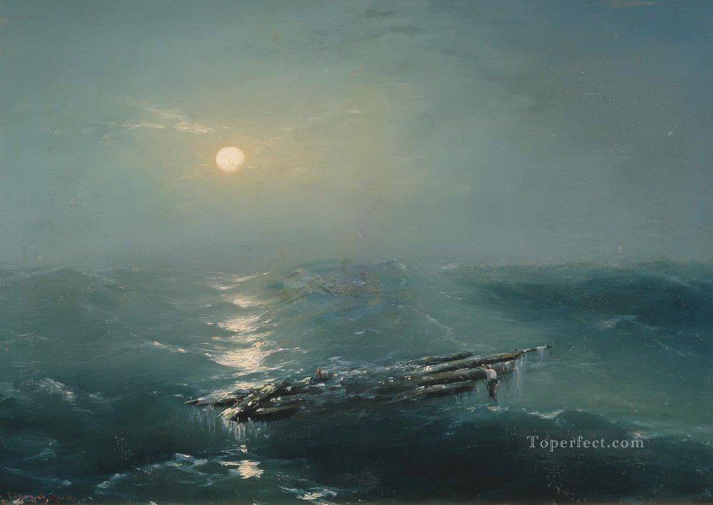 イワン・アイヴァゾフスキーの夜の海油絵